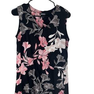 Nicole Miller Linen Blend Floral Sleeveless Dress Size S